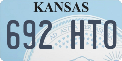 KS license plate 692HTO