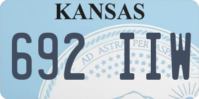 KS license plate 692IIW