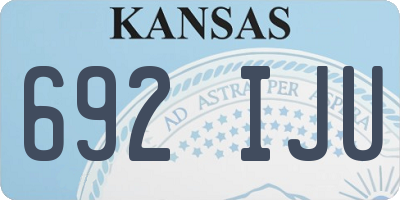 KS license plate 692IJU
