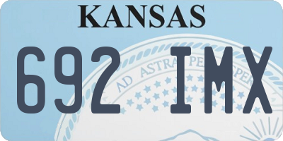 KS license plate 692IMX