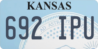 KS license plate 692IPU