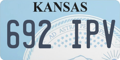 KS license plate 692IPV