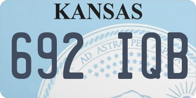 KS license plate 692IQB