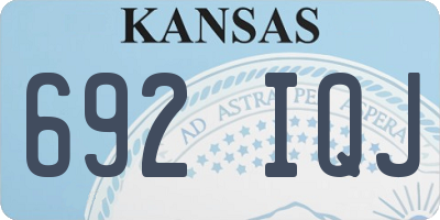 KS license plate 692IQJ