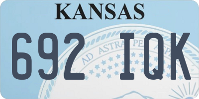 KS license plate 692IQK