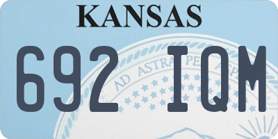 KS license plate 692IQM