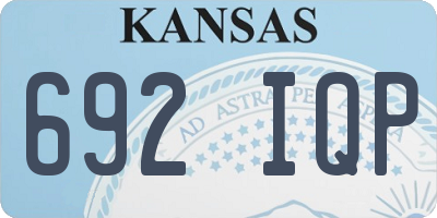 KS license plate 692IQP