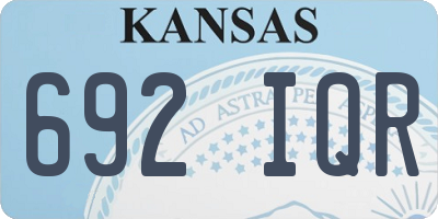 KS license plate 692IQR