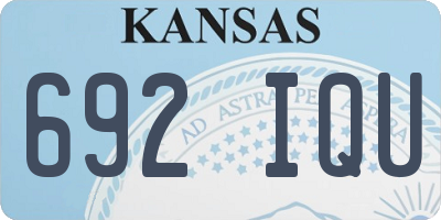 KS license plate 692IQU