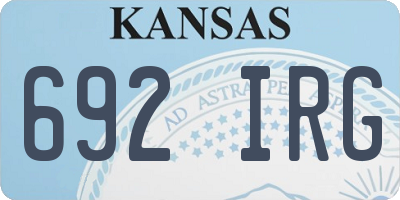 KS license plate 692IRG