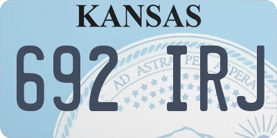 KS license plate 692IRJ