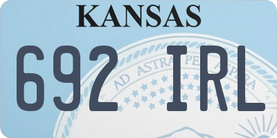 KS license plate 692IRL