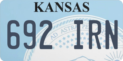 KS license plate 692IRN