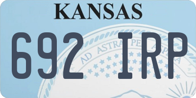 KS license plate 692IRP
