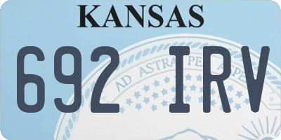 KS license plate 692IRV