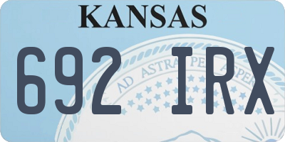 KS license plate 692IRX