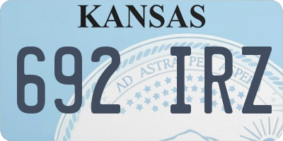 KS license plate 692IRZ