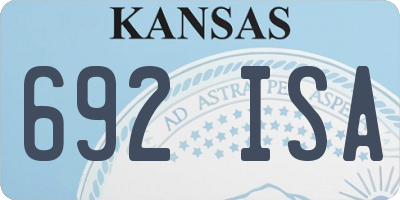 KS license plate 692ISA