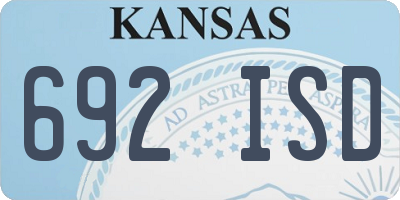 KS license plate 692ISD