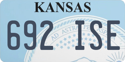 KS license plate 692ISE
