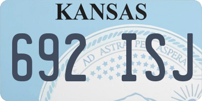 KS license plate 692ISJ