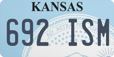 KS license plate 692ISM