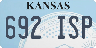 KS license plate 692ISP
