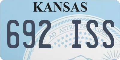 KS license plate 692ISS