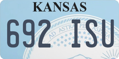 KS license plate 692ISU