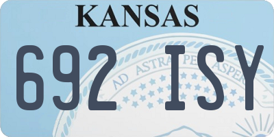 KS license plate 692ISY