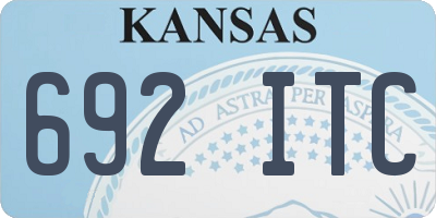 KS license plate 692ITC