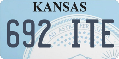 KS license plate 692ITE