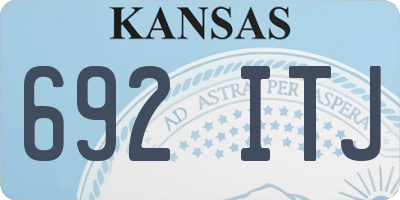KS license plate 692ITJ