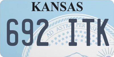 KS license plate 692ITK