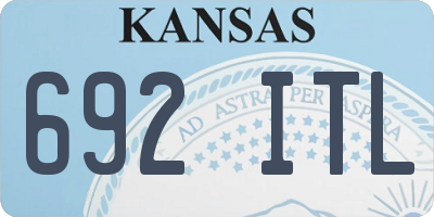 KS license plate 692ITL