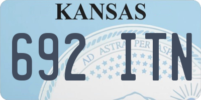 KS license plate 692ITN