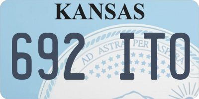 KS license plate 692ITO
