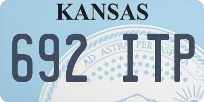 KS license plate 692ITP