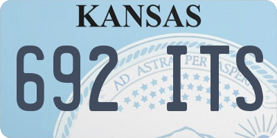 KS license plate 692ITS