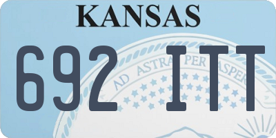 KS license plate 692ITT