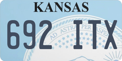 KS license plate 692ITX
