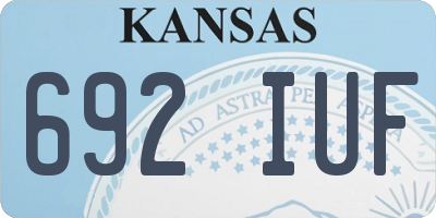 KS license plate 692IUF