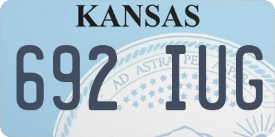 KS license plate 692IUG