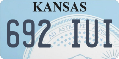 KS license plate 692IUI