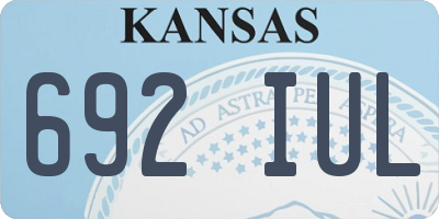 KS license plate 692IUL
