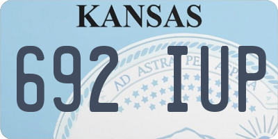 KS license plate 692IUP