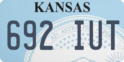 KS license plate 692IUT