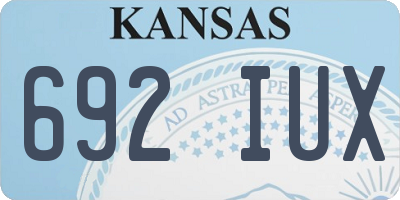KS license plate 692IUX