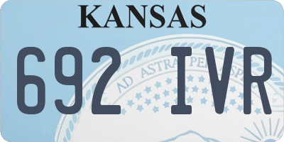 KS license plate 692IVR