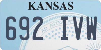 KS license plate 692IVW